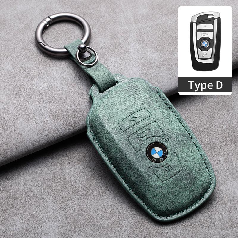 Suede Leather Car Smart Key Case Fob Cover Shell for BMW 1 2 3 4 5 6 7 Series X1 X3 X4 F10 F07 F20 Z10 X5 X6 F36 F25 F26 F30 F34