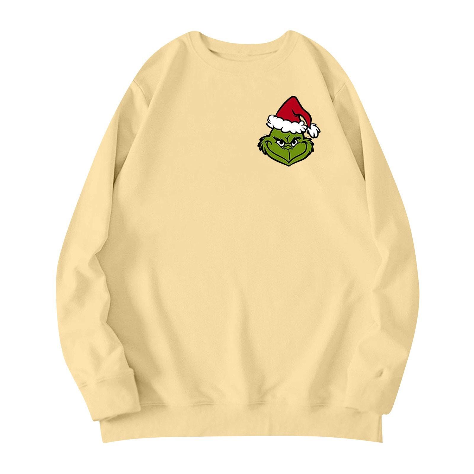 Унисекс Длинные рукава Повседневный однотонный круглый вырез Толстовка Топ S красный — фото 4