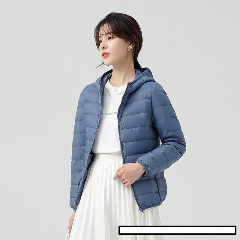 Módní Dámská Cold Bunda Ženy Zimní Světlá Bílá Kachna Péřová Bunda Tenká Péřová bunda Přenosná Péřová bunda odolná proti větru