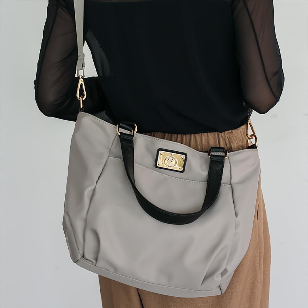 VITAFELICE Nylon Tote Bag Women's 2-Way (NSB-30284Z) (Light Gray)