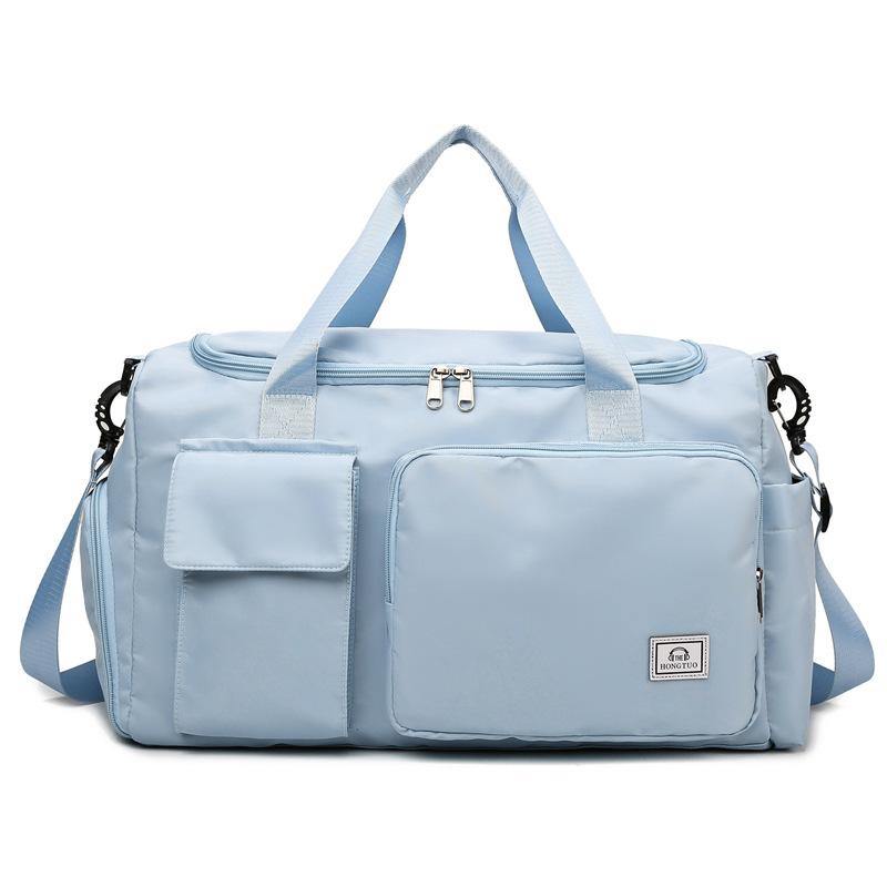 Travel bag Large capacity women's light portable business travel luggage bag Oxford cloth dry and wet separation sports fitness bag