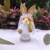 High-25cm Straw Rabbits DIY Landscape Rabbit Statue New Garden Statues  Home