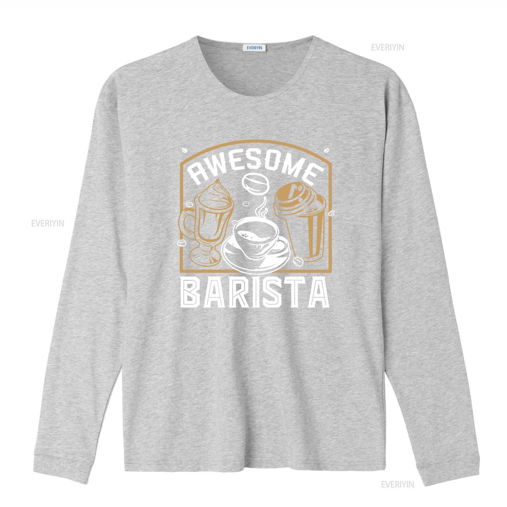Barista T Shirt Fun for Vintage Washed Streetwear Breathable Unisex Stretched Fashion Slightly Versatile Soft Homme Casual