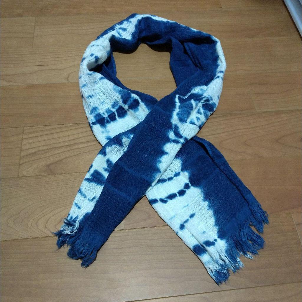Used Indigo dyed cotton stole