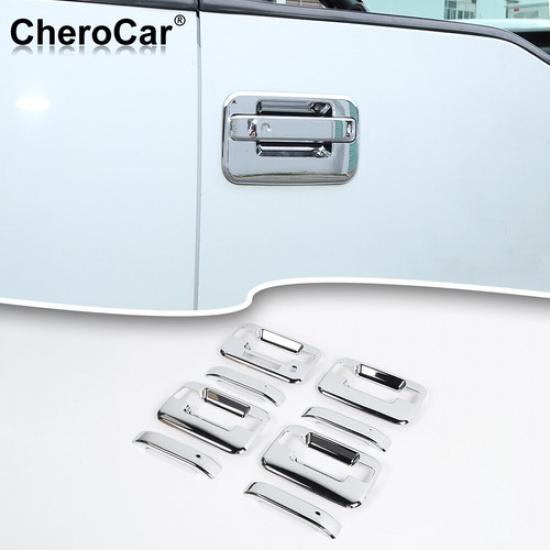 Chrome Door Handle Bowl Side Mirror Trim Cover Kit for 2009-14 Ford F-150 Raptor
