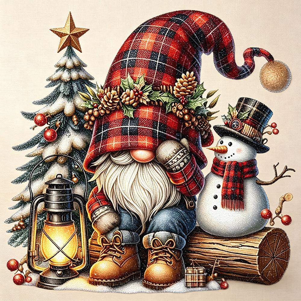 5D Diamond Painting Christmas Gnome Snowman Kit DIY Craft Home Wall Decor Full Drill Art Ornament Gift for Holiday Decorations