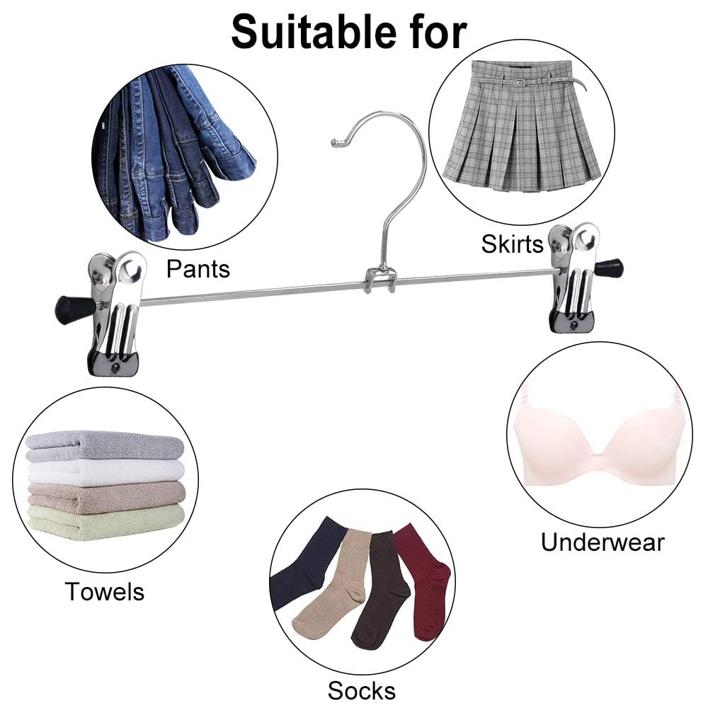 5~20pcs Metal Pants Racks Wind Proof Multi-purpose Skirt Racks for Clothes Drying Trousers Wardrobe Clip Anti-slip Black TMZ