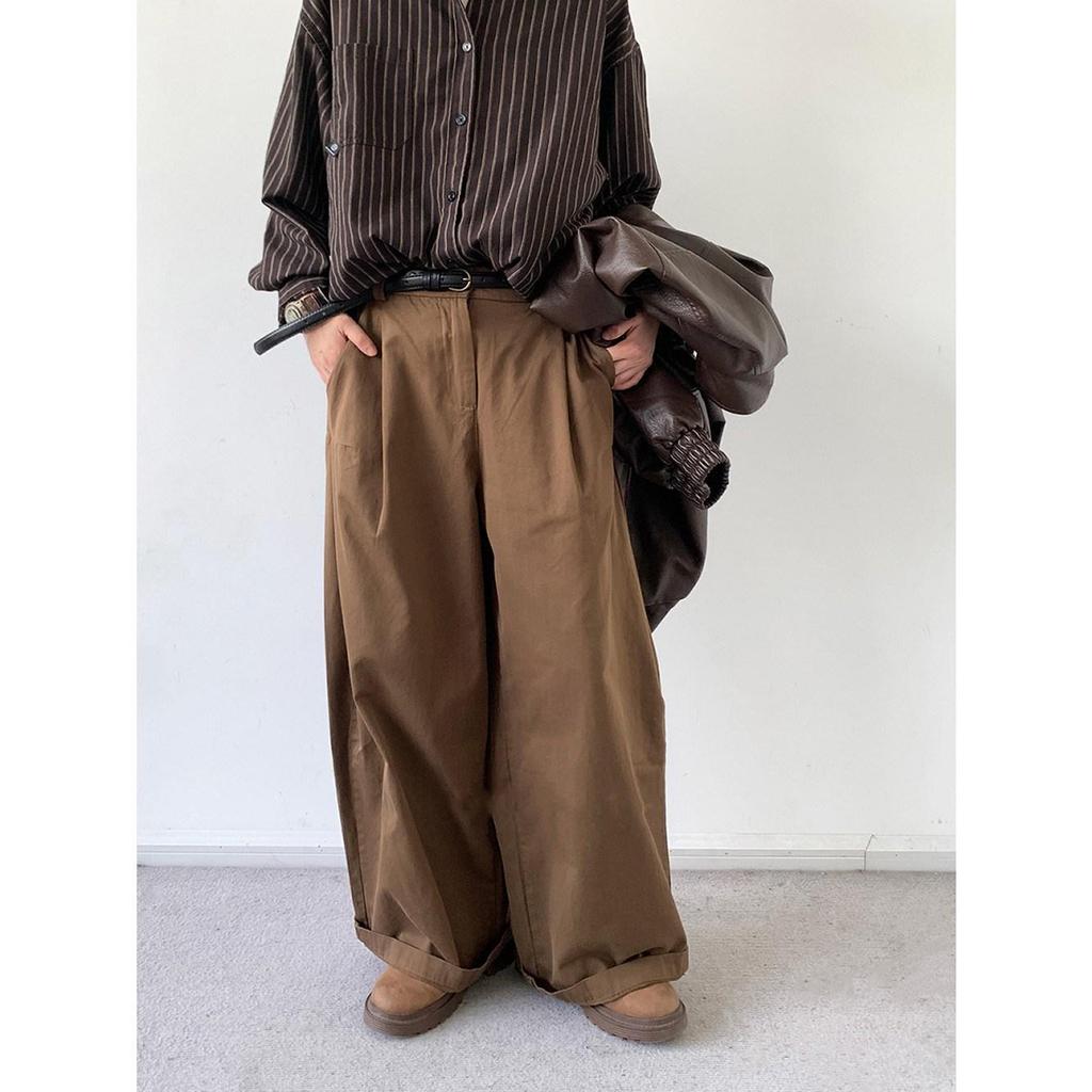 Unisex Japanische Retro Weitbeinige Workwear-Hose für Frühling/Herbst