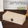 1/3Pcs Rustic Vintage Style Wooden Storage Box With Hinged Lid Keepsake Box Organizer For Trinket Home Decor Crafts Art Hobbies