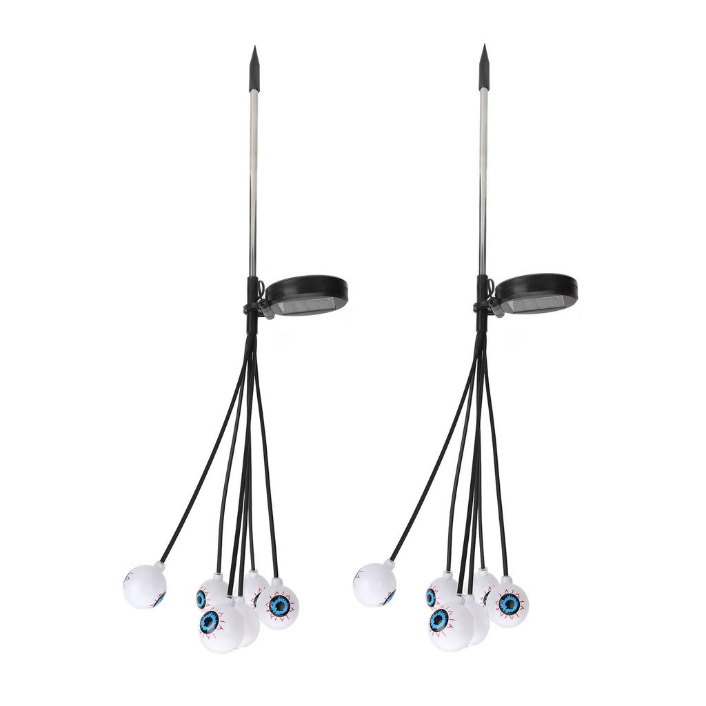 Scary Solar Eyeballs Light IP65 Waterproof Flexible Light Poles Decorative Lamp for Halloween Party