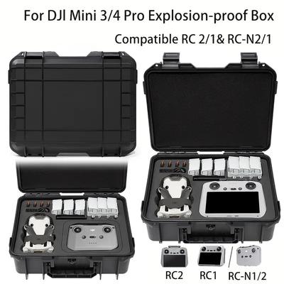 Etui do DJI Mini 3/4Pro Etui Mini 4 Pro Odporne na eksplozje Torba Mini 4 Pro Przenośne Wodoodporne Pudełko Twarda Skorupa Etui o Dużej Pojemności