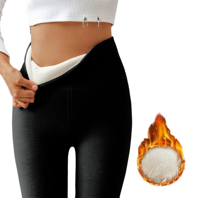 Women S Thick Fleece Lined High Waist Elastic Tight Yoga Leggings