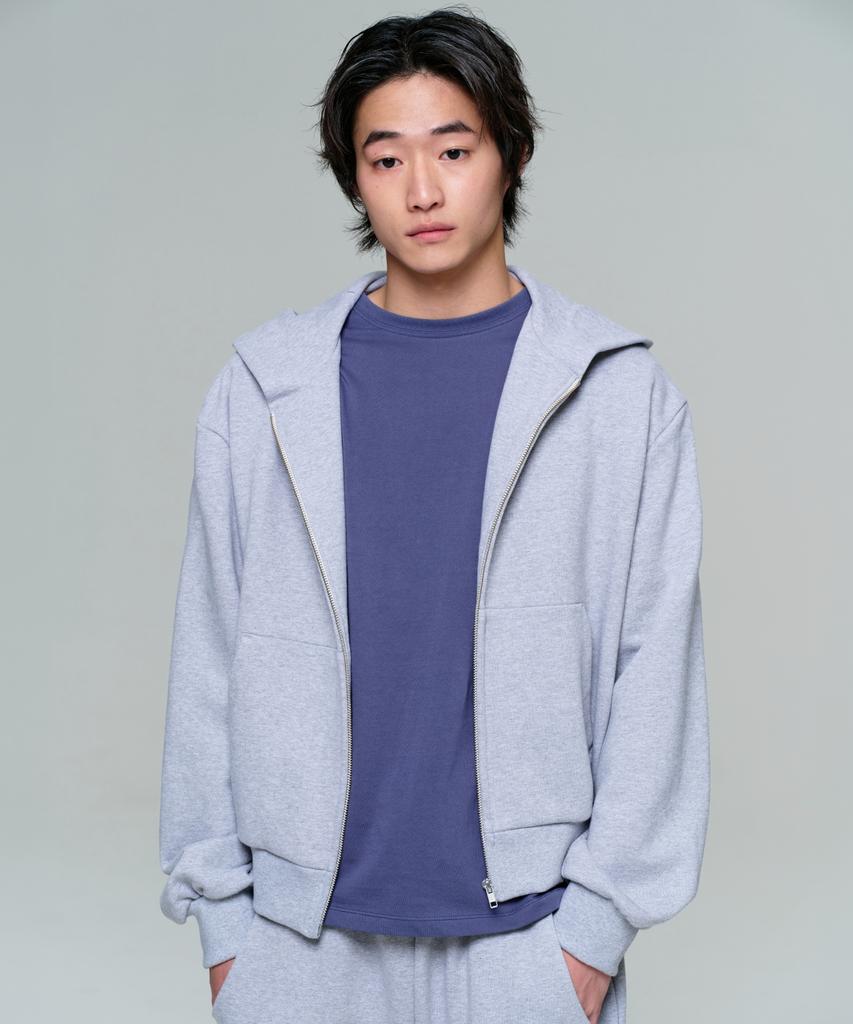 Era Unisex Era Oversized Hooded Zip-Up - Melange Gray
