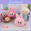 Labubu Vinyl Wallet Keychain Pendant Creative Plush Doll Decoration Hanging