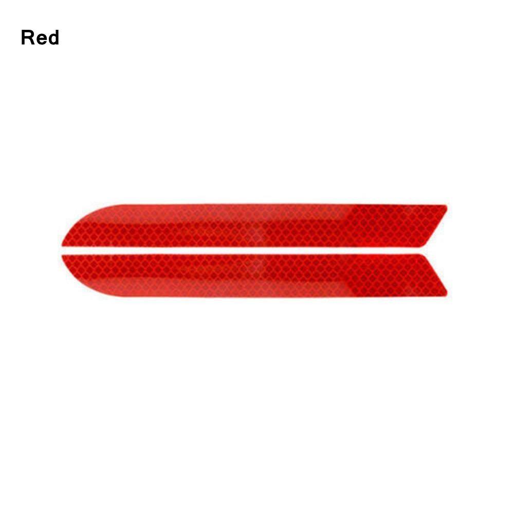 2Pcs Carbon Fiber Protection Car Wheel Eyebrow Edge Reflective Guard Sticker Hot