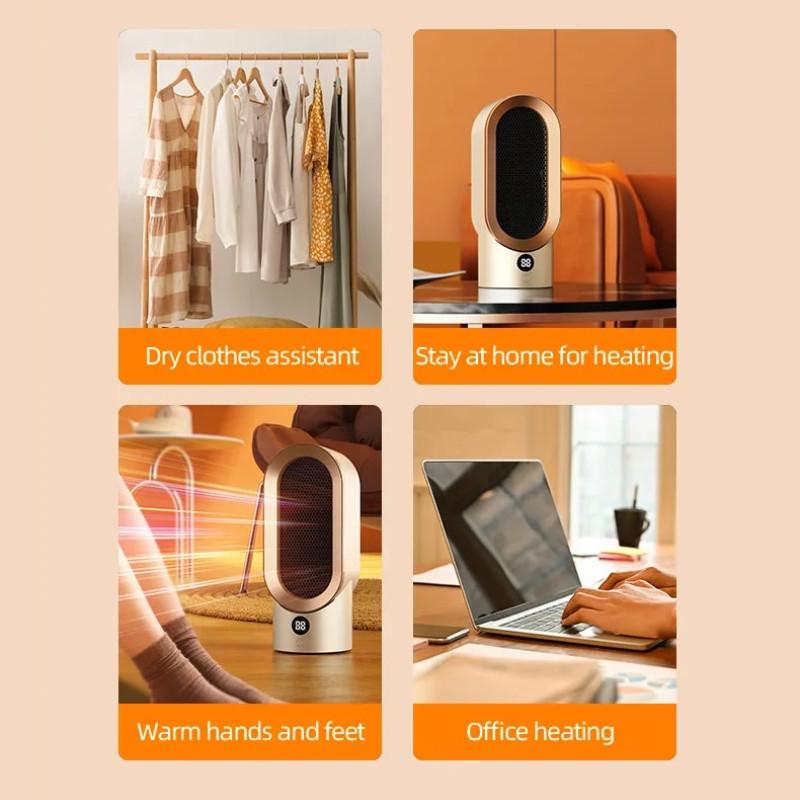 Portable Electric Fan Heater Mini Radiator Desktop Warmer Machine Home Bedroom Office Winter PTC Ceramic Heating Fan