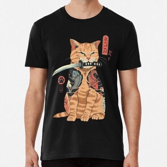 

Japan Cat Samurai Art Size S to 5XL Made in the USA T shirt 3XL
