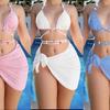 2025 European & American Women's Sexy Three-Piece Bikini Swimsuit