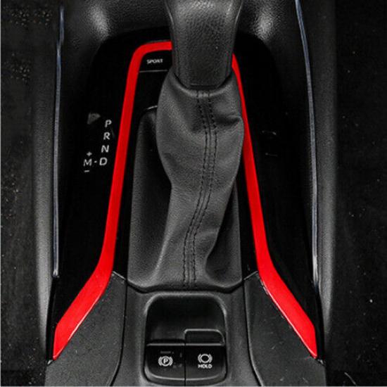 Red ABS Gear Shift Box Panel Cover Trim Fit For Toyota Corolla Cross 2022~2023