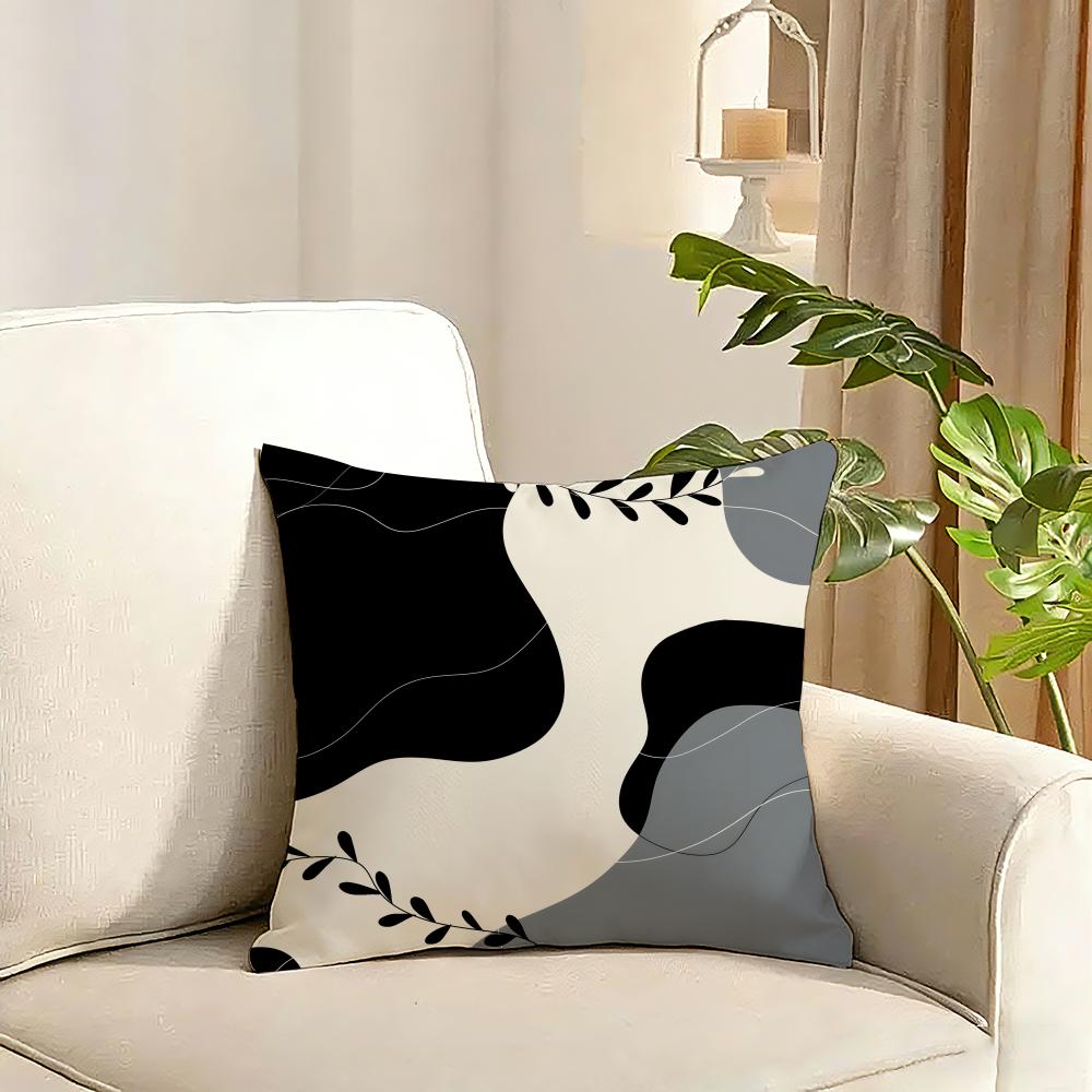 Abstract Geometric  Modern Boho Cushion Cover Reversible Plush Pillow Cover Soft Fluffy  Home Decor for Sofa Bedroom