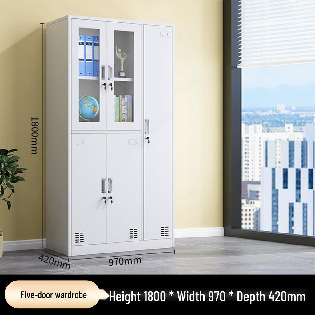 Multi-Door Steel Storage Locker with Lock for Dorm, Bathroom, or Apartment