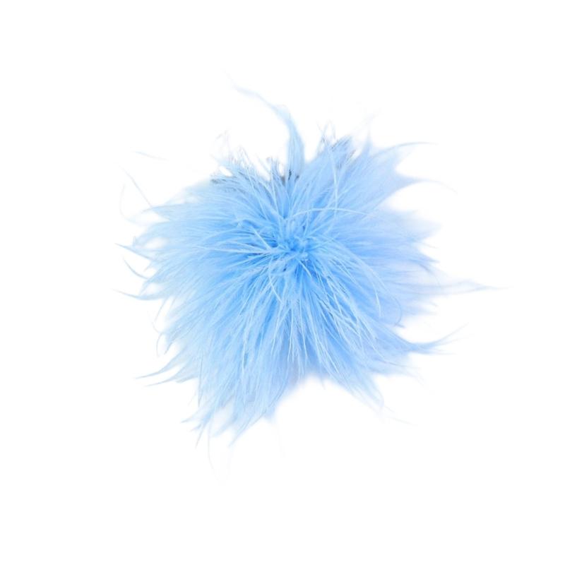 Handcrafted Natural Feather Flower Brooch, Full Radiating Design Badge with Pin Back and Hair Clip for Outfit Styling