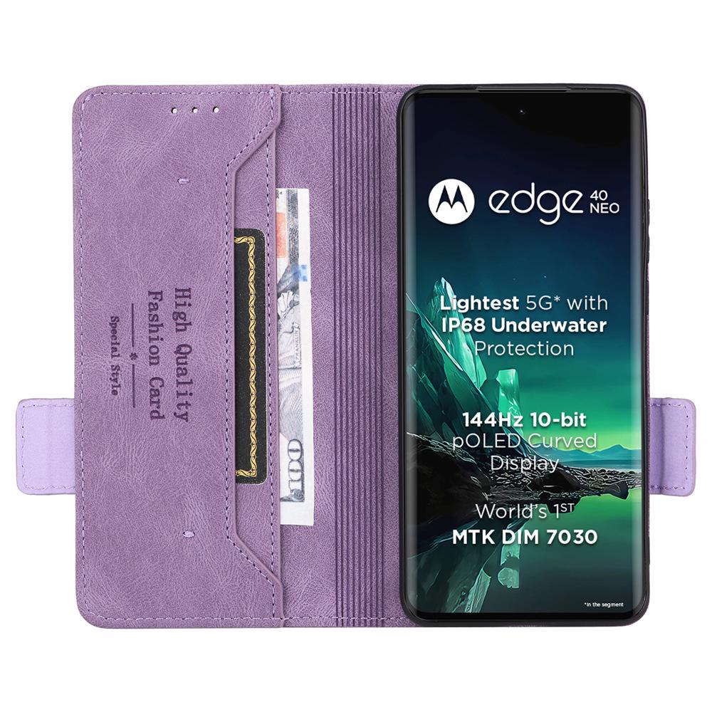 Motorola EDGE40 Neo 5G Flip Leather Protective Case - Unisex European/American Style