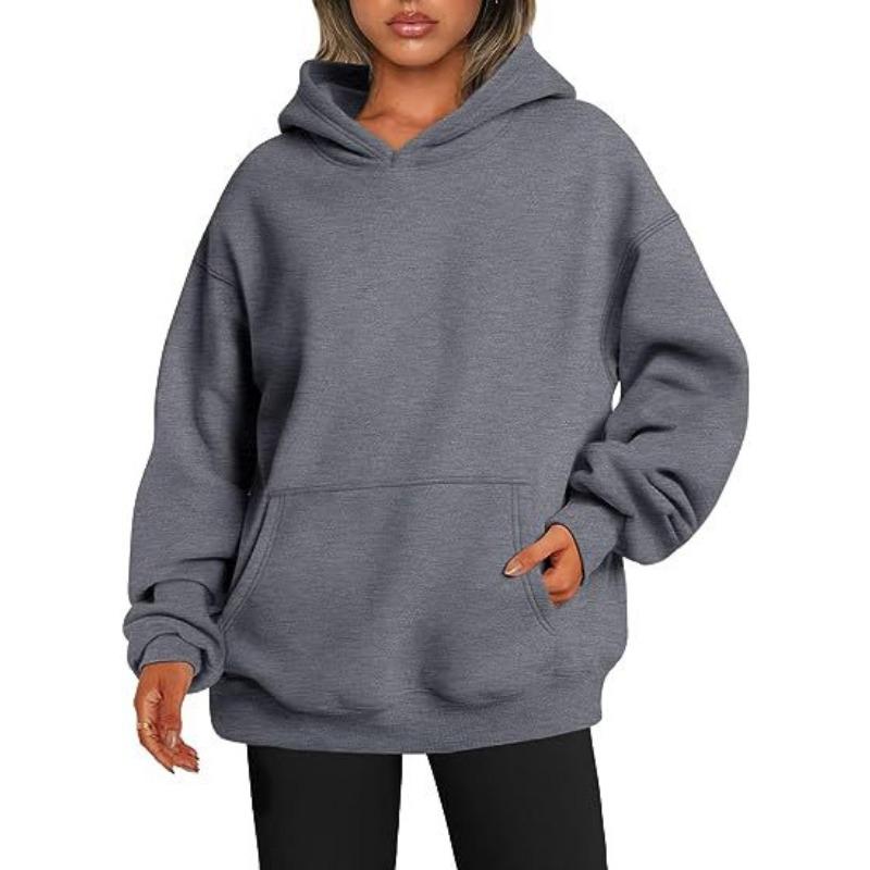 Autumn Thick Hooded Sweater Women's Hooded Pullover Sweatshirt Solid Color Oversized Loose Casual Sweatshirt
