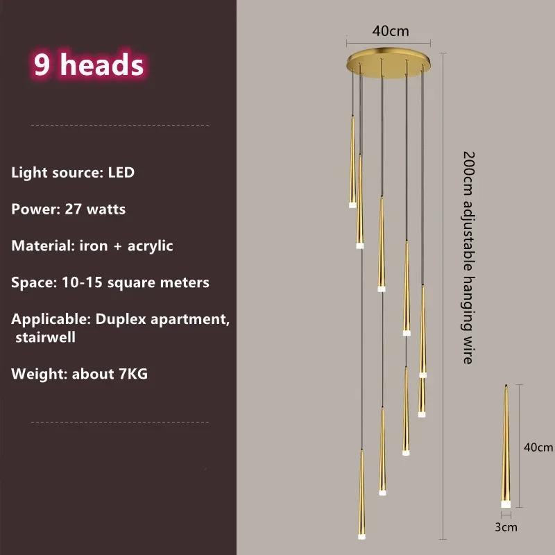 Nordic Led Pendant Lamp Long Downlight Kitchen Restaurant Bar Chandelier Decorative Chandelier Bedside Chandelier Ceiling Lights
