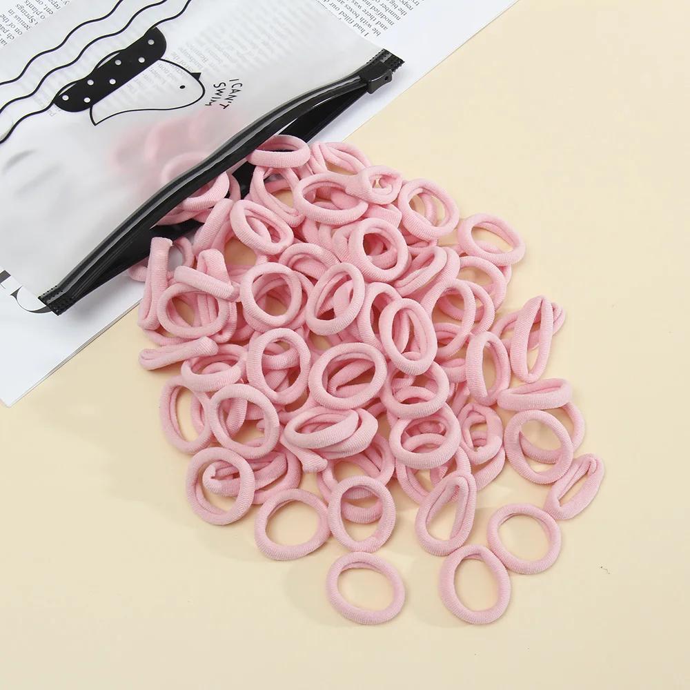 50Pcs Women S Seamless Thumb Ring Hair Ties Bagged Ponytail Holders With Compact Elastic Bands For Diy Simple Fashion Hair Cord