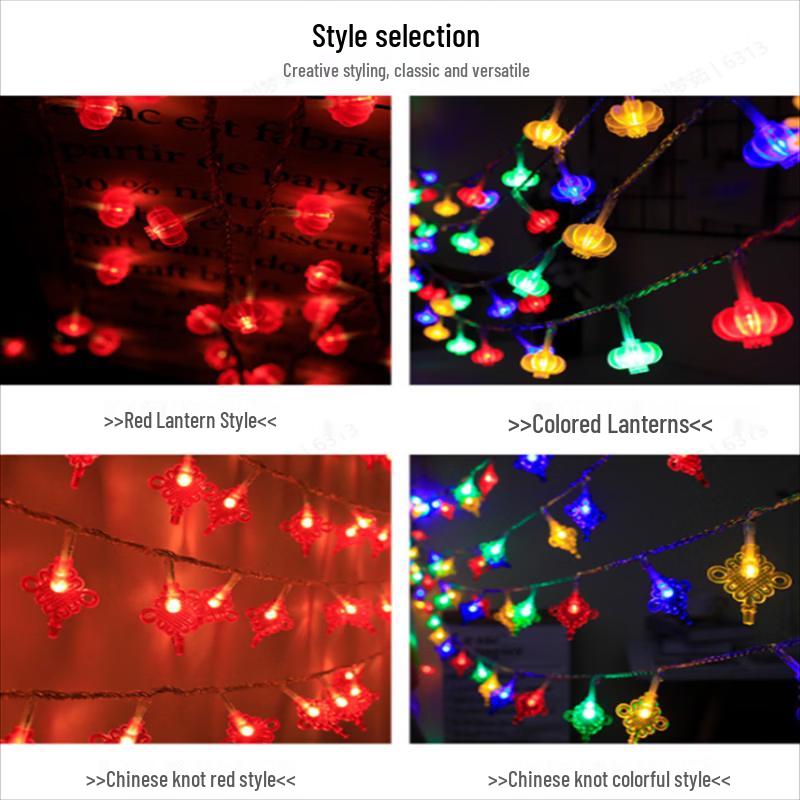 Chinese New Year LED Red Lantern String Lights