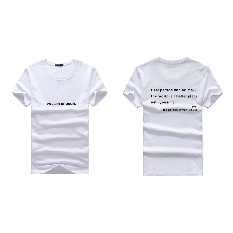 

Летняя мужская футболка Dear Person Behind Me, рубашки с информацией о психическом здоровье, футболка с рисунком, футболки унисекс, летние эстетические футболки XL белый