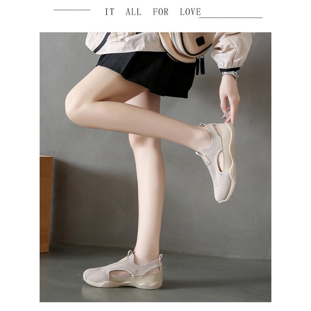 White Sneakers for Women, Casual, Hollow-out, Versatile, and Fly-knit Women's Shoes