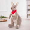 Scarf Mother and Son Kangaroo Doll Australian Simulation Plush Toy Doll