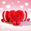Soft Heart Plush Stuffed Toys Adorable Smiling Red Pink Heart Dolls Cute Valentine'S Day Gift Plushies For Girlfriend Home Decor
