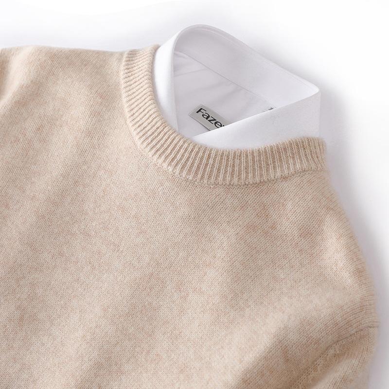 

Кашемировый свитер, мужской утепленный осенне-зимний кашемировый свитер с круглым вырезом