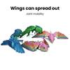 3D Printed Flexible Parrot Model Articulated Bird Figurine with Wing And Movable Joint Collectible Animal Ornaments for Home Office