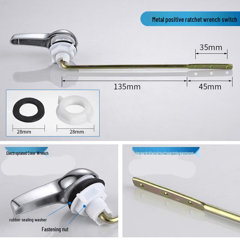 You Shu Old-Style Toilet Flush Handle & Flapper Kit