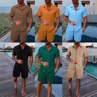 2023 Herren Sommer Freizeit Kurzarmhemd & Strandhosen Set
