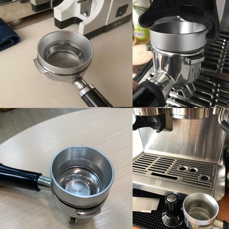 Aluminum Intelligent Dosing Ring For Bowl Coffee Powder Espresso Barista Tool For 51//53/54/58MM Profilter Coffee Tamper