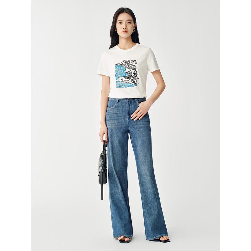 JUZUI Women's Straight Leg Denim Jeans