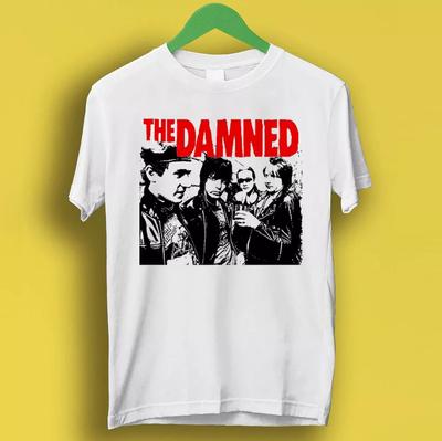 THE DAMNED 1977 Mūzikas Grupas Vinila Vāka Albums Mūzikas Dāvana T-krekls P2136