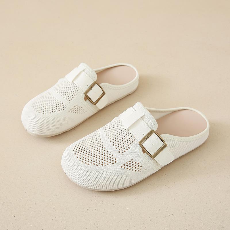 Outer wear bag head slippers breathable mesh Birkenstocks women's 2025 spring new thick-soled one-pedal half slippers
