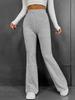 2024 Autumn/Winter Women's European & American Fashion High-Waist Flare Pants - Slimming Solid Color