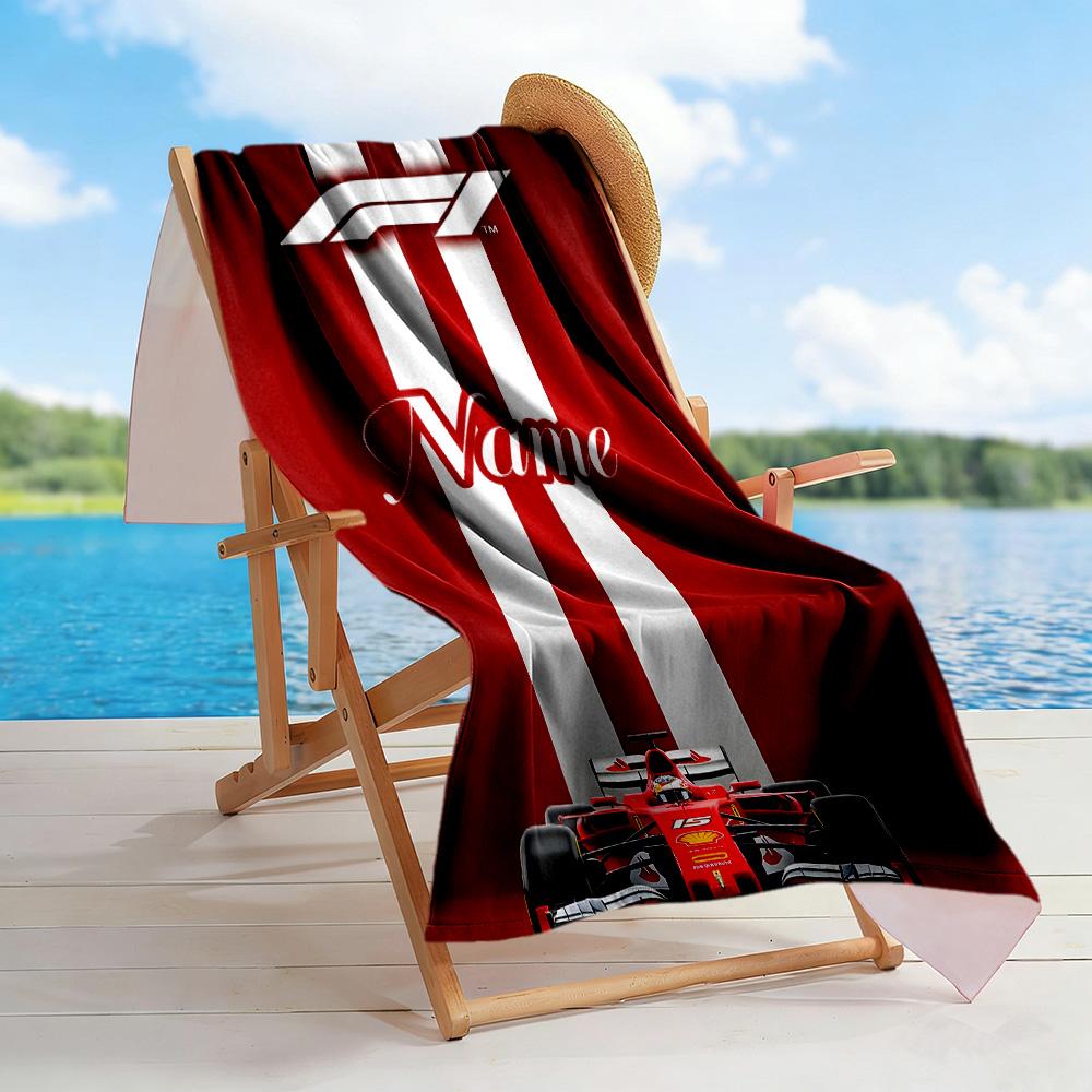 Profilo Team F1 Personalizza il Tuo Nome Telo da Spiaggia Morbido Resistente Asciugatura Rapida Portatile per Nuoto Spiaggia Campeggio Viaggio Accessori da Spiaggia Palestra