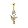 Crystal Belly Button Rings Stainless Steel Zircon Heart Crown Flower Navel Piercing Sexy Ombligo Body Piercing Jewelry