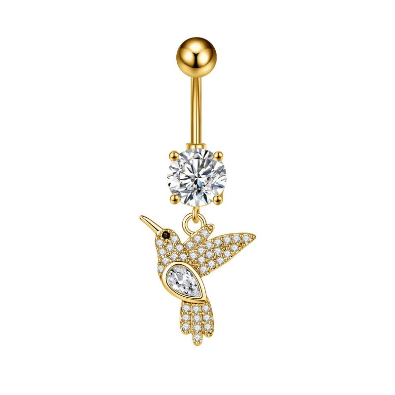 Crystal Belly Button Rings Stainless Steel Zircon Heart Crown Flower Navel Piercing Sexy Ombligo Body Piercing Jewelry