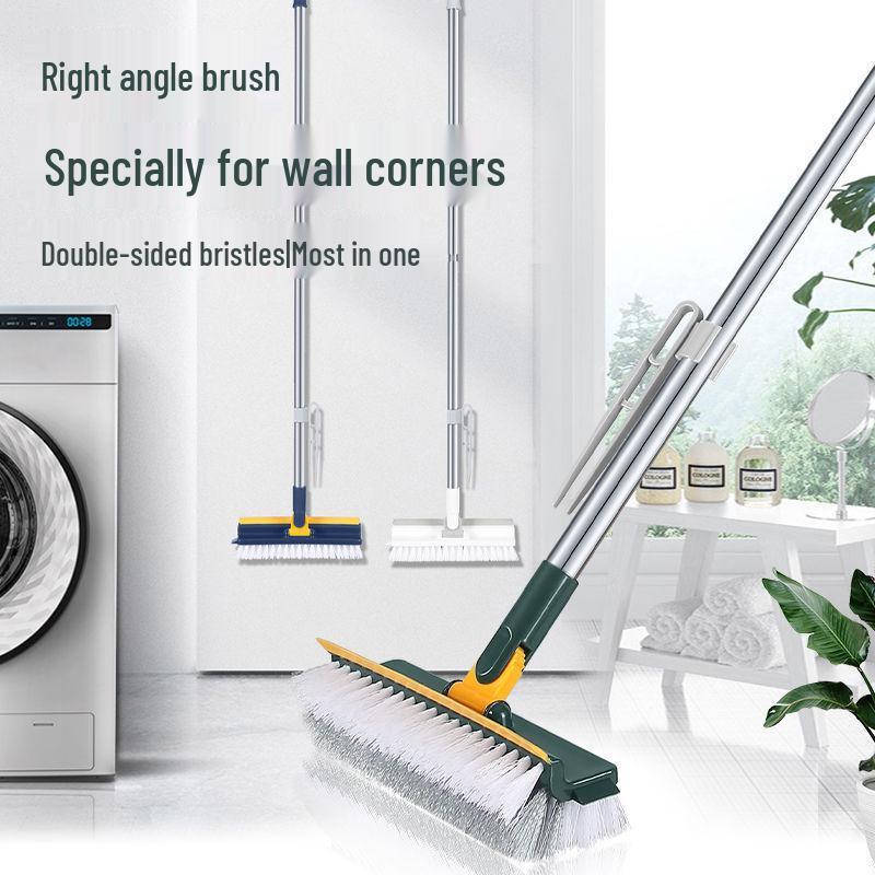 Multifunctional Long Handle Gap Brush & Tile Floor Squeegee