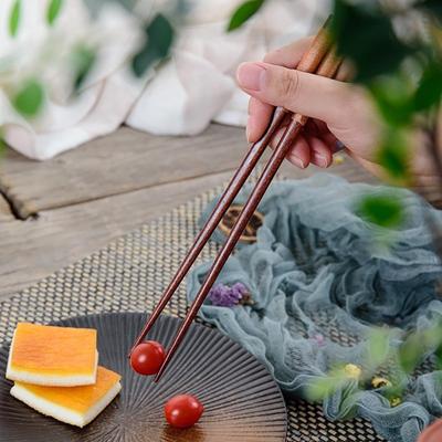 Great Durable Eating Safe Large Lacquered Black Thread Chopsticks for Home Tableware Chop Sticks
