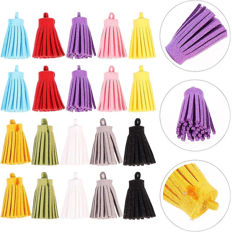 5-20Pcs 3cm Mini Leather Tassel Keychain Tassel Phone Tassels Pendant For DIY Craft Jewelry Making Bracelet Earrings Accessories